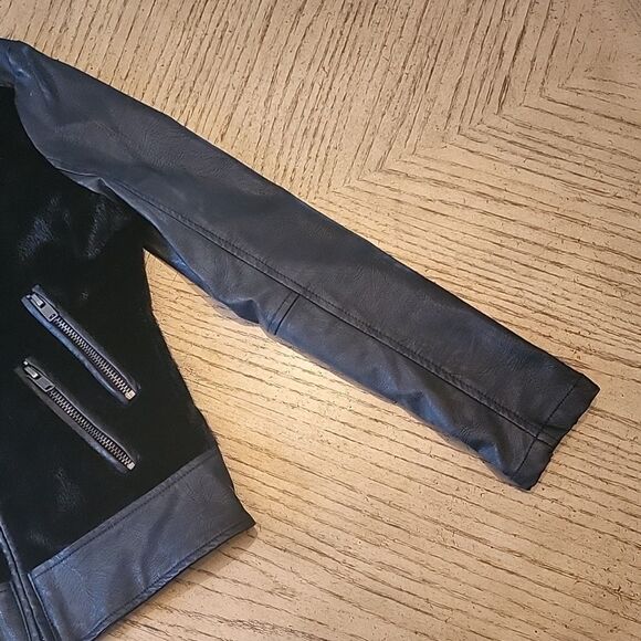 Black leather and faux fur jacket XS BLANKNYC - Picture 3 of 11